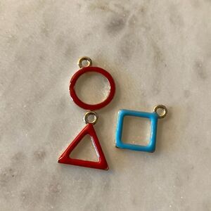 Gold Plated Enamel  Charm Pendant DIY for Earrings Necklace Bracelet Jewelry Mak